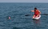 دختر ایرانی رکورددار شنا در دریای خزر+تصاویر
